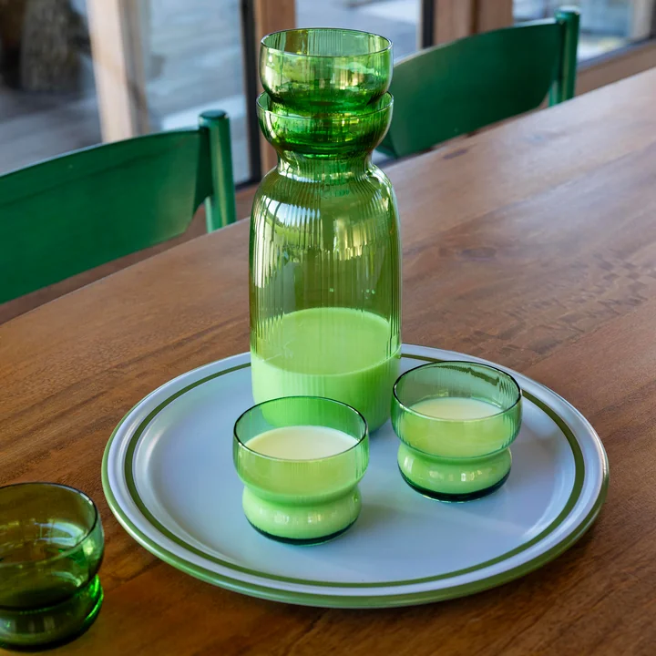 & klevering - Circus karaf 1,3 liter met drinkglas, groen