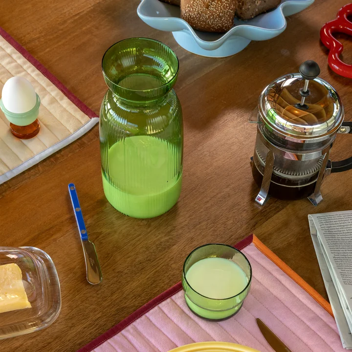 & klevering - Circus Karaf 1,3 L met drinkglas, groen