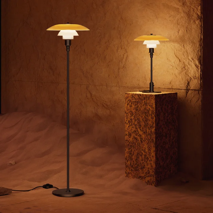 Louis Poulsen - PH 3½-2½ Vloerlamp Centenary Edition, amber / opaal wit