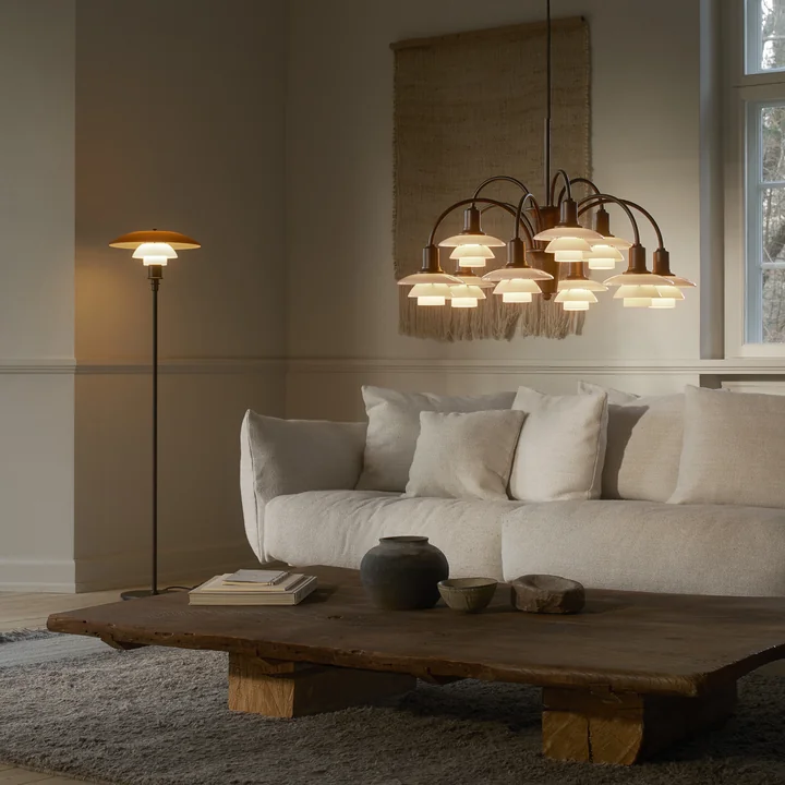 Louis Poulsen - PH 1/1 Kroonluchter Centenary Editie, aged brass / dusty terracotta (9-armig)