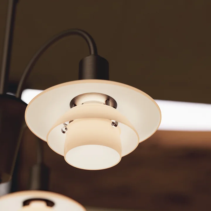 Louis Poulsen - PH 1/1 Kroonluchter Centenary Editie, aged brass / dusty terracotta