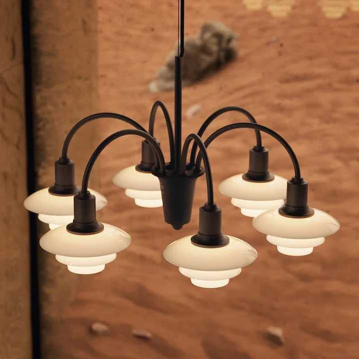 Louis Poulsen - PH 1/1 Kroonluchter Centenary Editie, aged brass / dusty terracotta (6-armig)