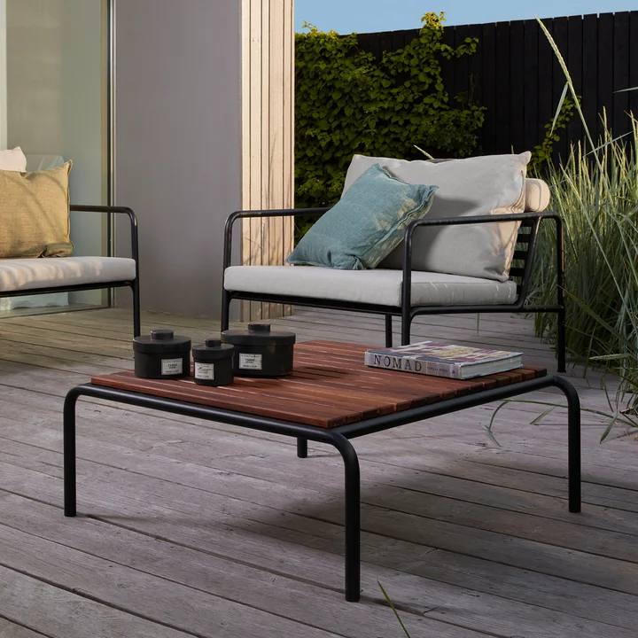 HOUE - AVON Stoel, zwart / essen met AVON Tafel, thermo essen / zwart