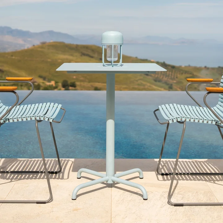 HOUE - Pico Tuintafel, 60 x 60 cm, 4-sterren frame, ijsblauw