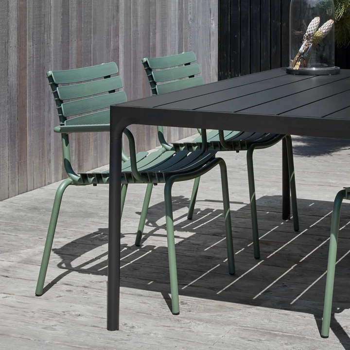 HOUE - ReCLIPS Outdoor Eetkamerstoel, olijfgroen
