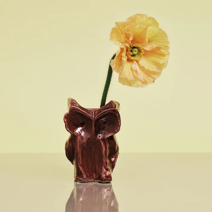 Serax - After Midnight Vaas Uil, XS, aubergine