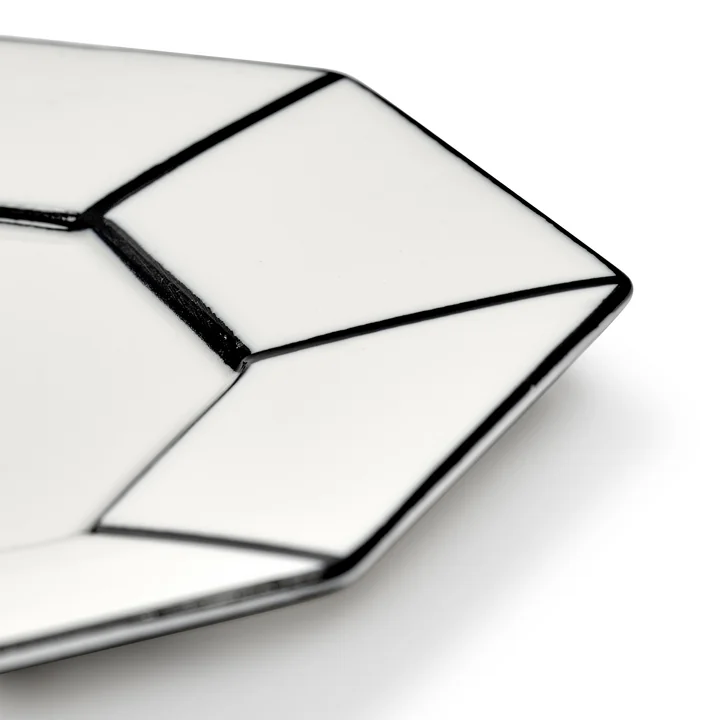 Serax - Carte Blanche Dessertbord, wit / zwart