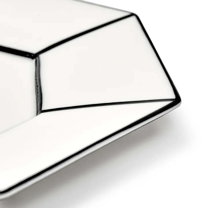 Serax - Carte Blanche Ontbijtbord, wit / zwart