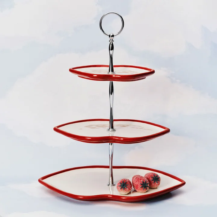 Serax - Kiss Cakestandaard, 3-etage, rood