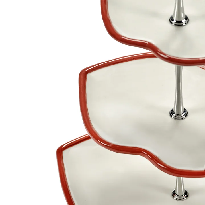 Serax - Kiss Cakestandaard, 3-etage, rood