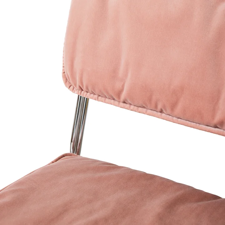 HKliving - Endless Eetkamerstoel, fluweel / lychee roze