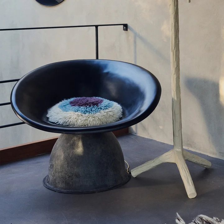 HKliving - Fluffy Kussen, Ø 40 cm, blikvanger