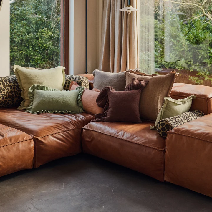 HKliving - Kussen, 45 x 45 cm, rozemarijn