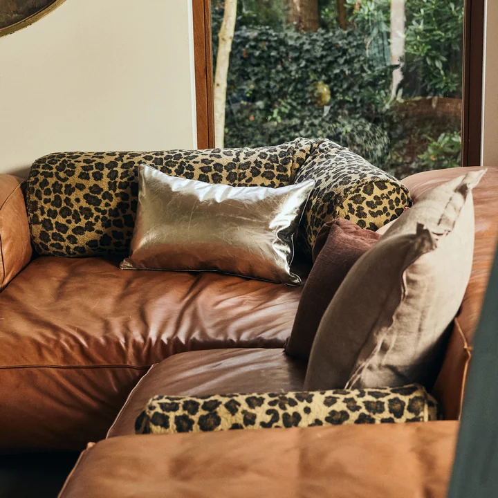 HKliving - Kussen, 60 x 35 cm, silver lining