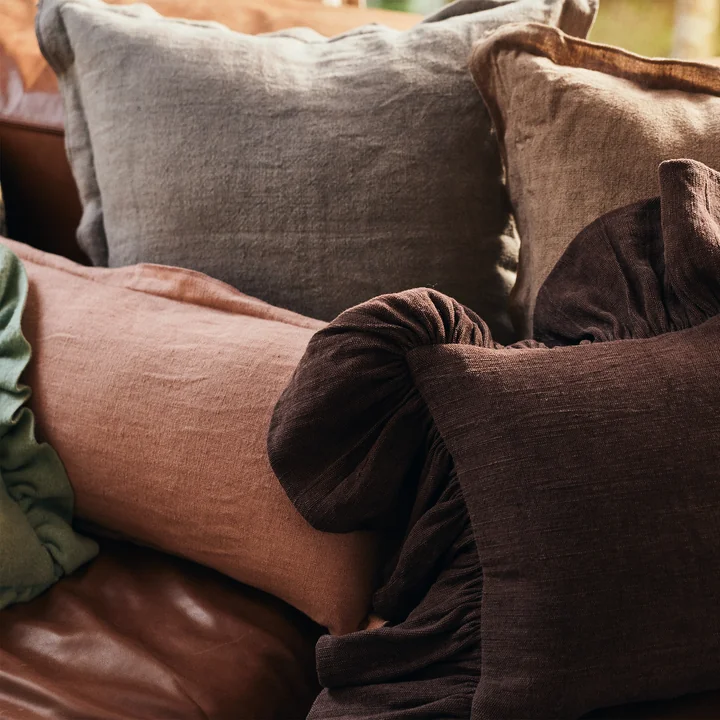 HKliving - Linnen kussen, 70 x 30 cm, magnolia