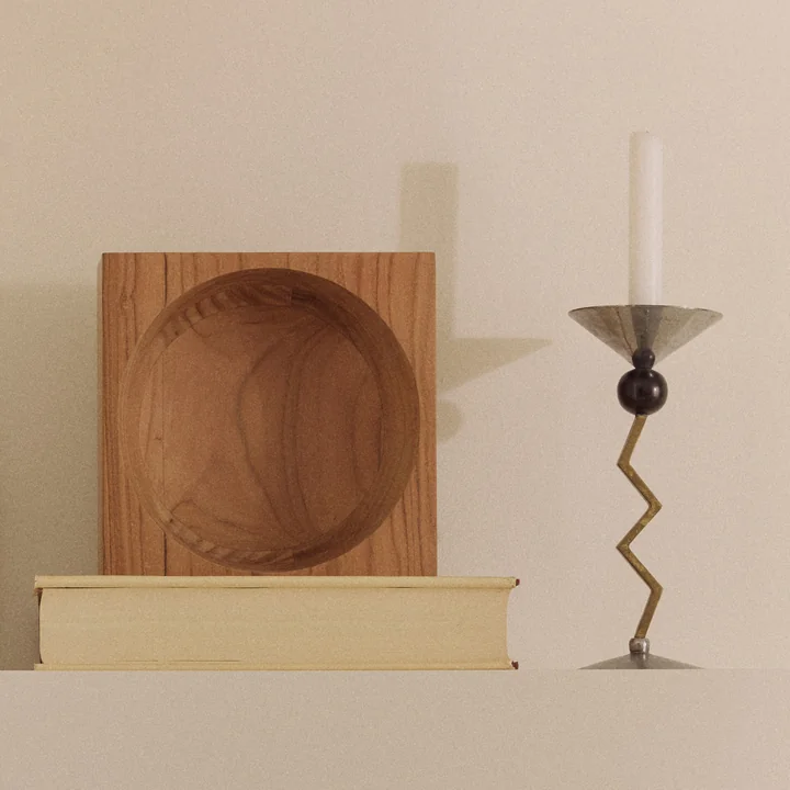 HKliving - Teak cube Schaal, medium, teakhout