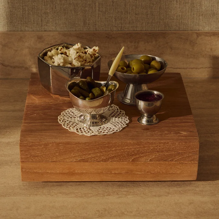 HKliving - Teak cube, groot, teakhout