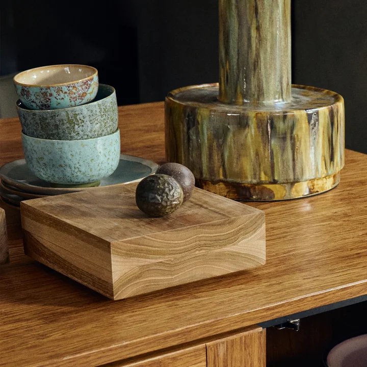 HKliving - Teak cube, medium, teakhout