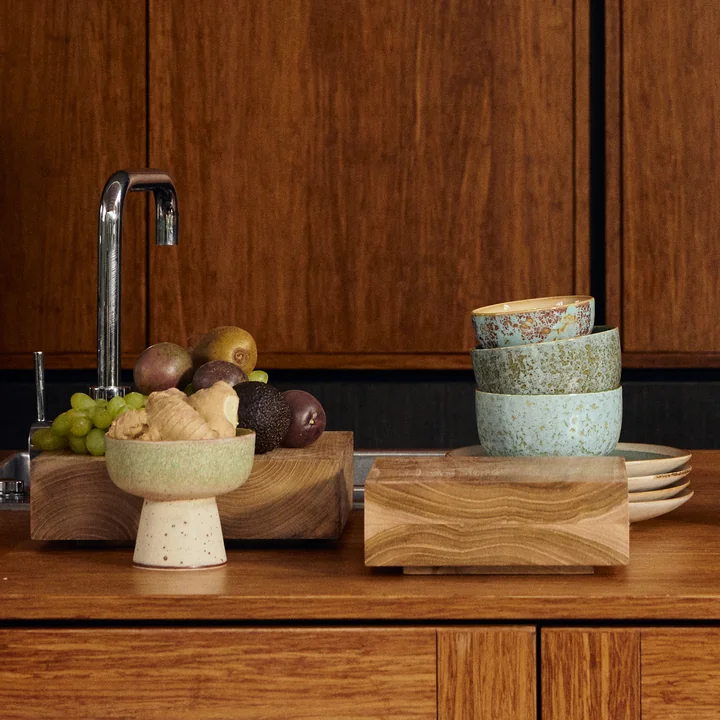 HKliving - Teak cube, groot en middelgroot, teakhout