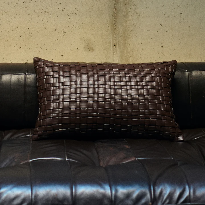 HKliving - Woven Kussen, 50 x 30 cm, chocoladebruin