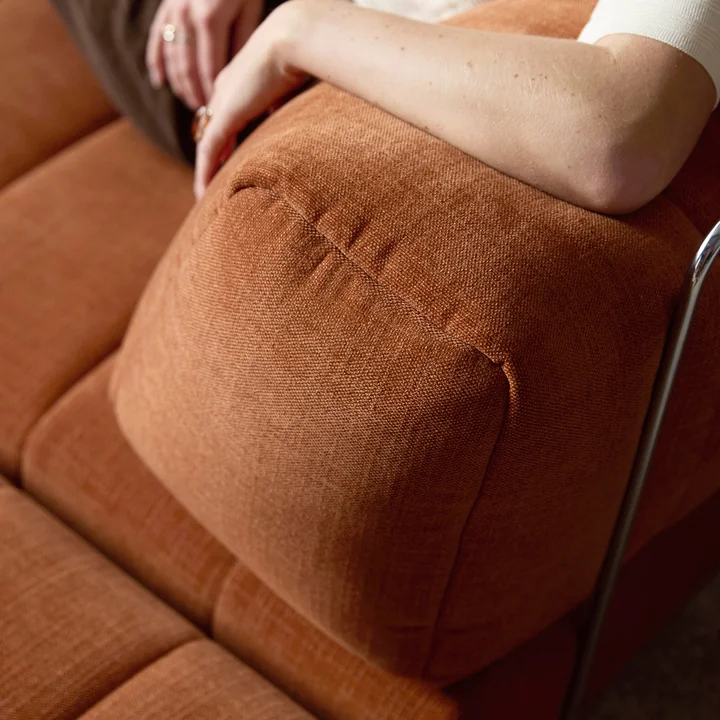 Innovation Living - Cozypad Slaapbank, roest-oranje-stoffen-412-Esina