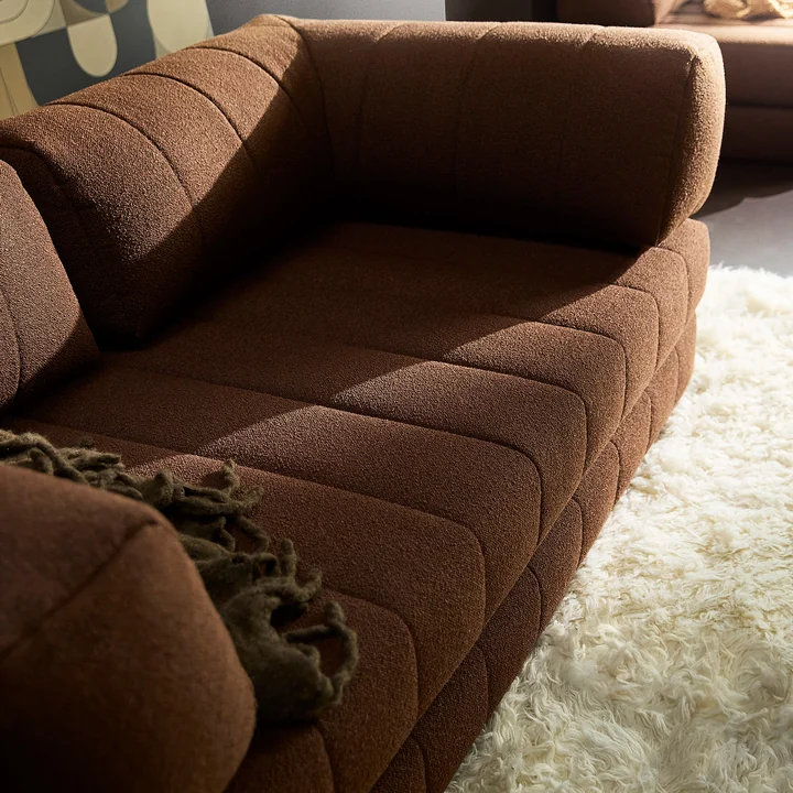 Innovation Living - Cozypad Slaapbank, 2 L-vormige rugkussens, roest oranje (stof 412 Esina)