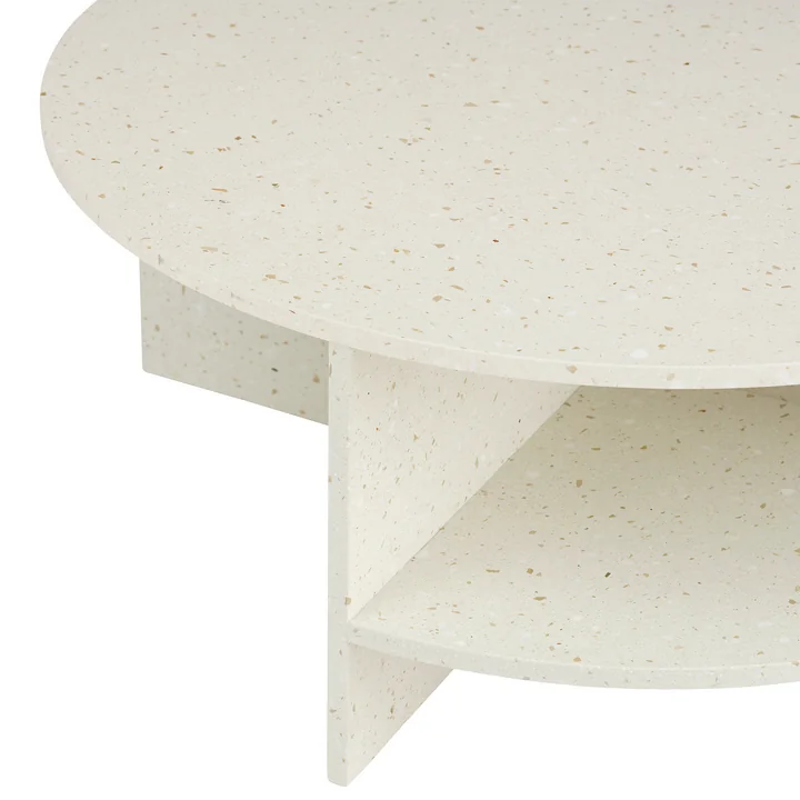 Muuto - Halves Salontafel, gebroken wit terrazzo
