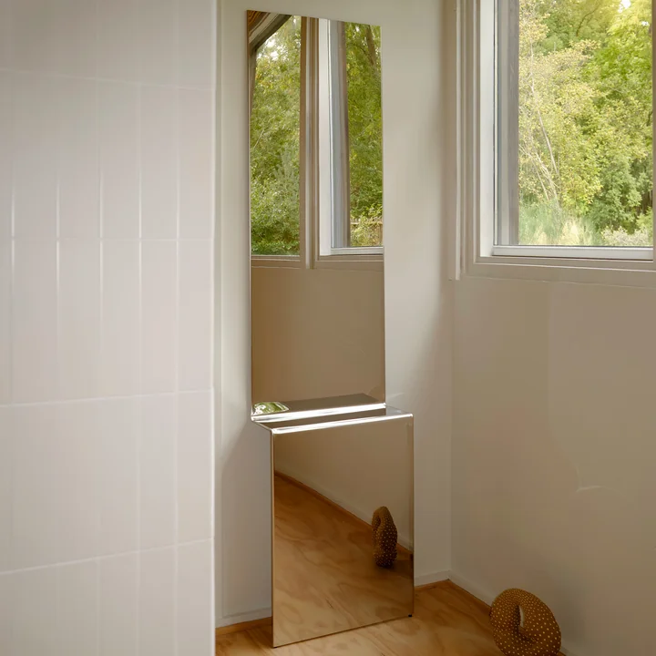 Muuto - Pleat Spiegel, gepolijst staal
