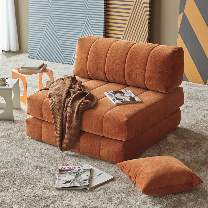 Innovation Living - Cozypad Fauteuil, roest oranje (stof 412 Esina)