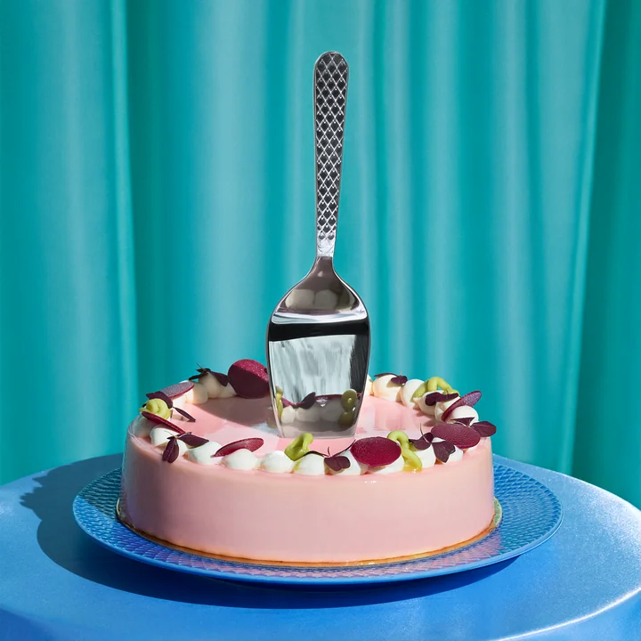 Lyngby Porcelæn - Rhombe taartschep, staal