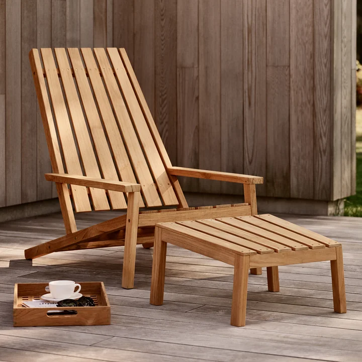 Fritz Hansen - Skagerak Between Lines Ligstoel en kruk