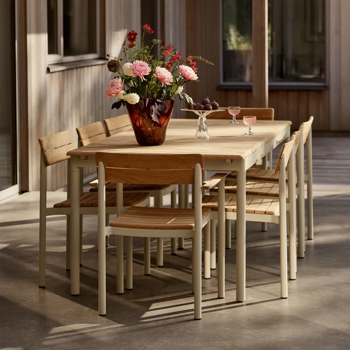 Fritz Hansen - Skagerak Pelagus Stoel, fauteuil en tafel, teak / ivoor