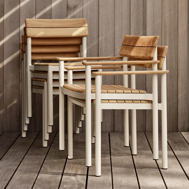 Fritz Hansen - Skagerak Pelagus Stoel en armleunstoel, teak / ivoor