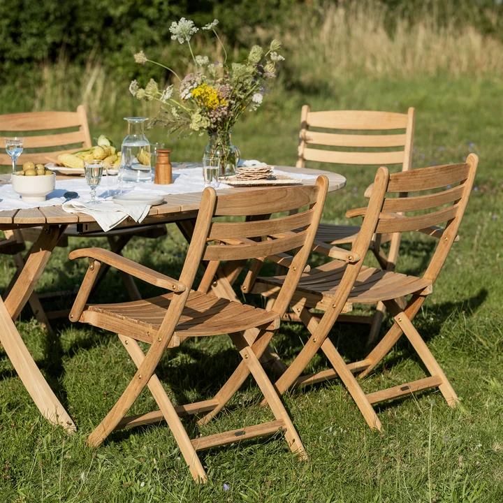 Fritz Hansen - Skagerak Selandia Vouwstoel met armleuningen, teak