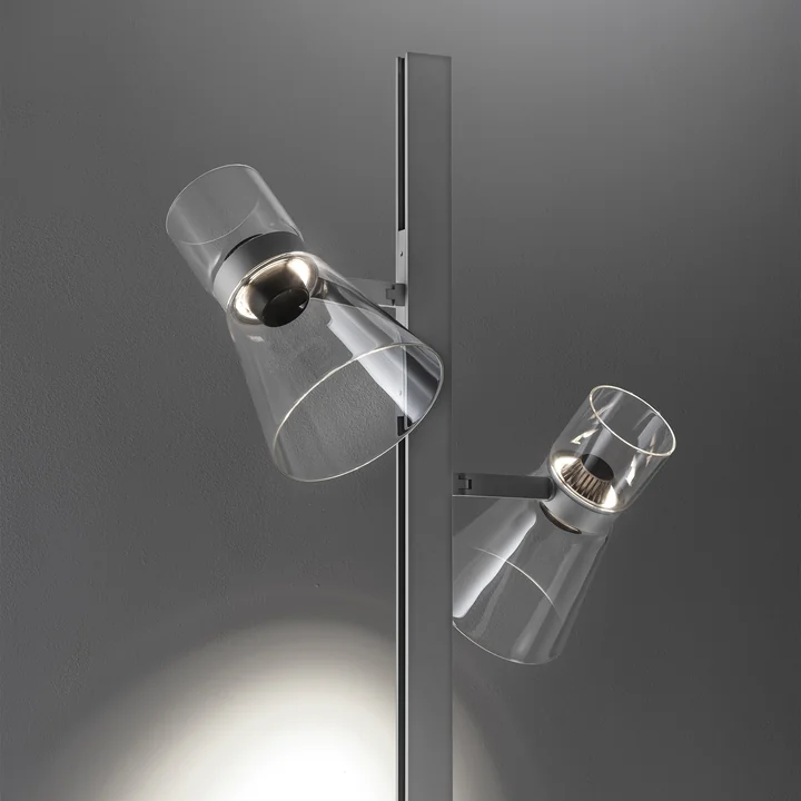Flos - Nocturne Staande lamp F2 Cone, zilver