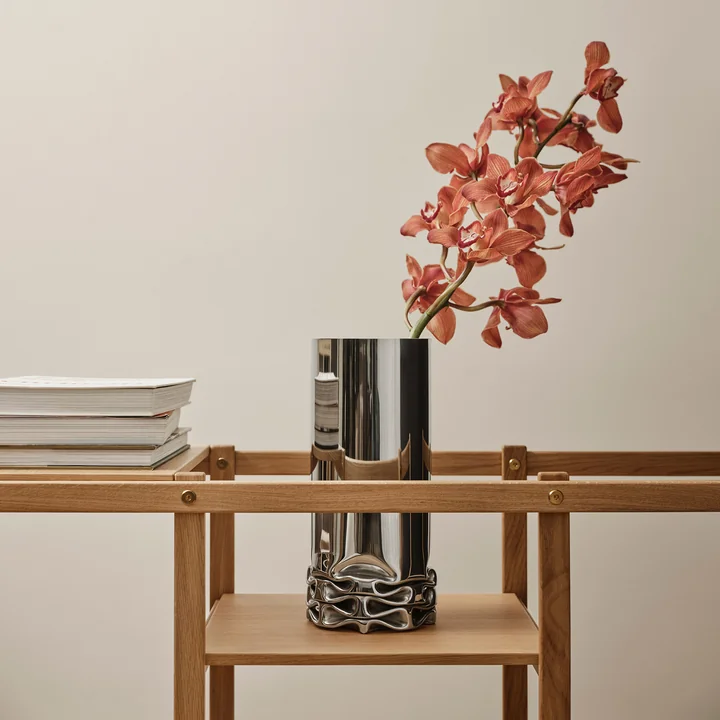 Design House Stockholm - Hydraulic Vaas, H 32 cm, roestvrij staal
