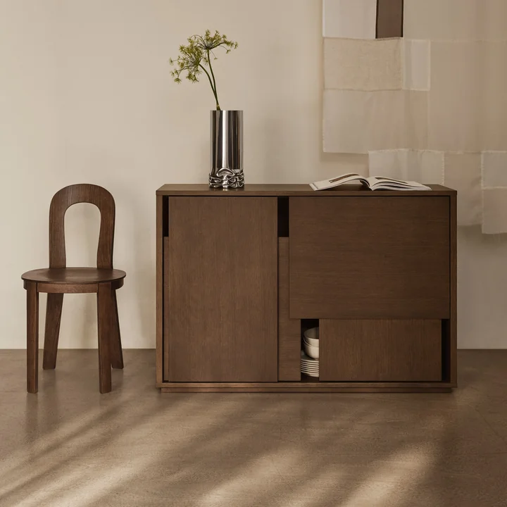 Design House Stockholm - Layer dressoir met poten, donker eiken