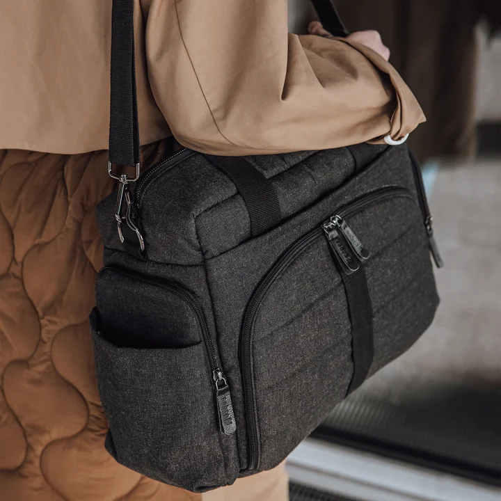 Sebra - On-the-go -luiertas, donkergrijs gemêleerd
