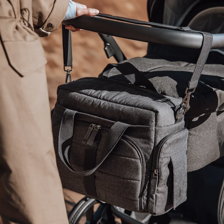 Sebra - On-the-go -luiertas, donkergrijs gemêleerd