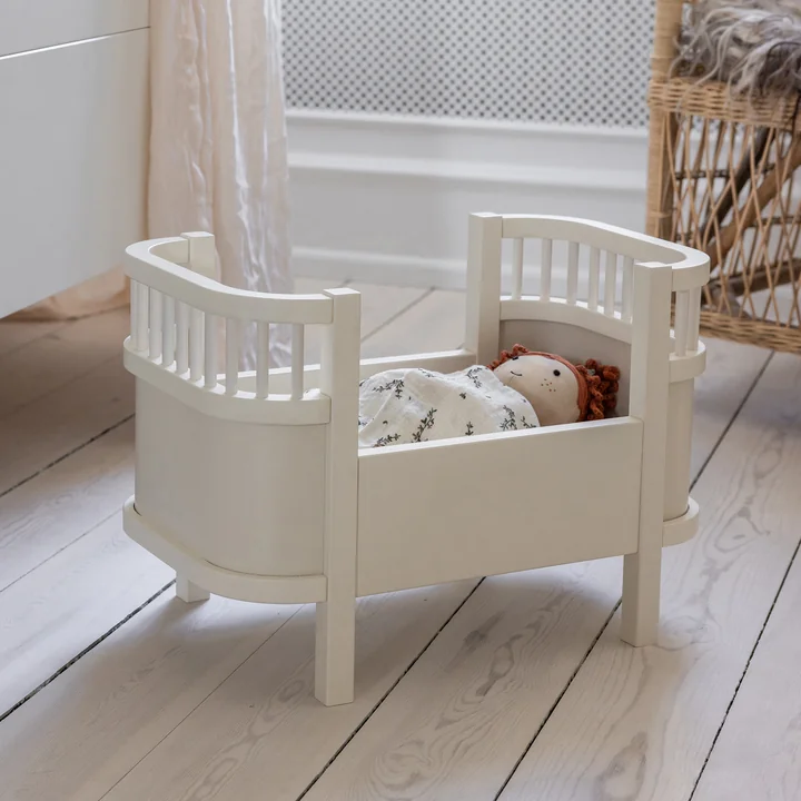 Sebra - Poppenbed en matras, wit