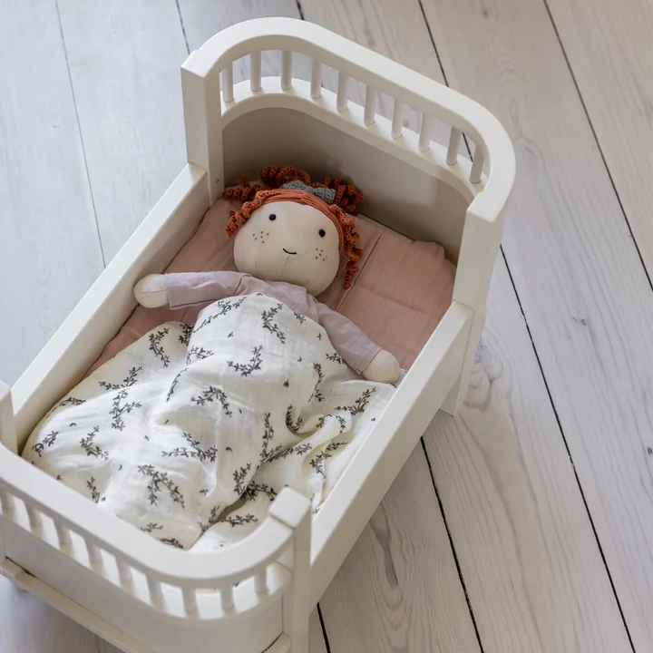 Sebra - Poppenbed en matras, wit