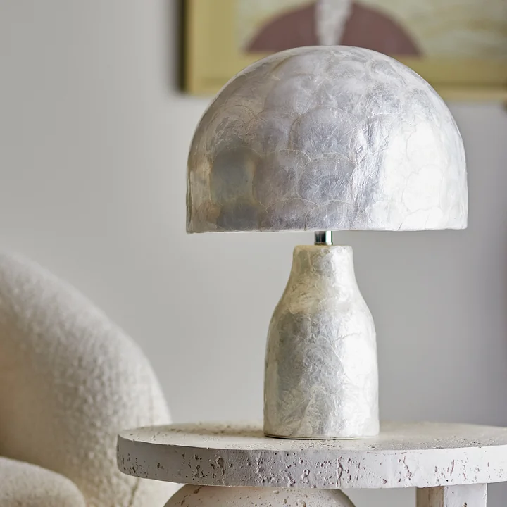 Bloomingville - Tafellamp Adria, H 43 cm, mother of pearl