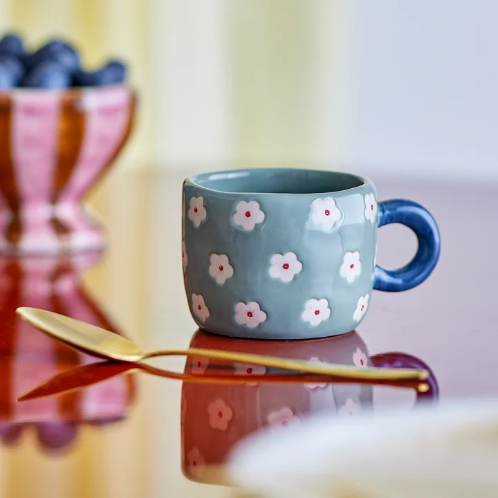 Bloomingville - Nini Beker, bloem, blauw