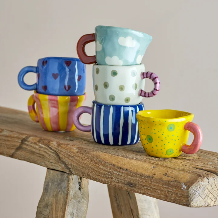 Bloomingville - Nini Beker, multipack, multi (set van 6)