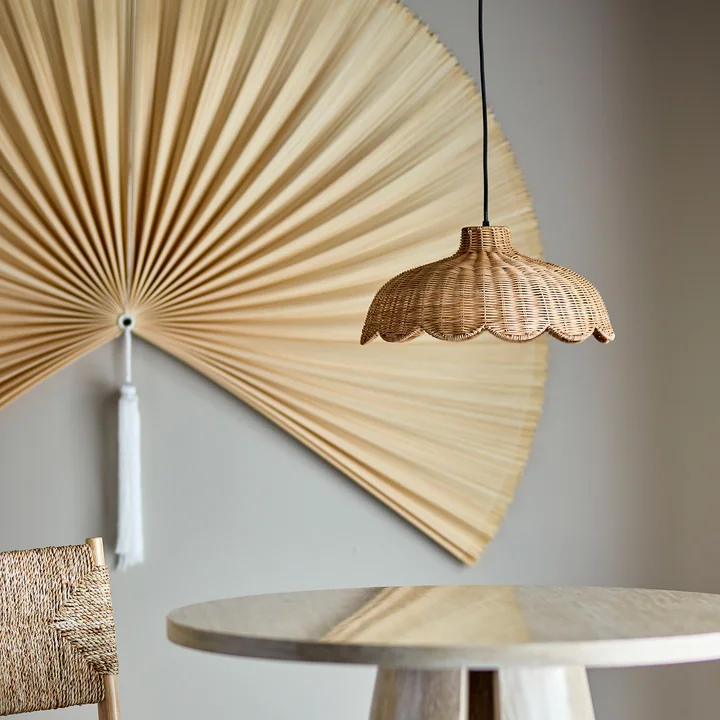 Bloomingville - Pittu Hanglamp, Ø 42 x H 20 cm, rotan