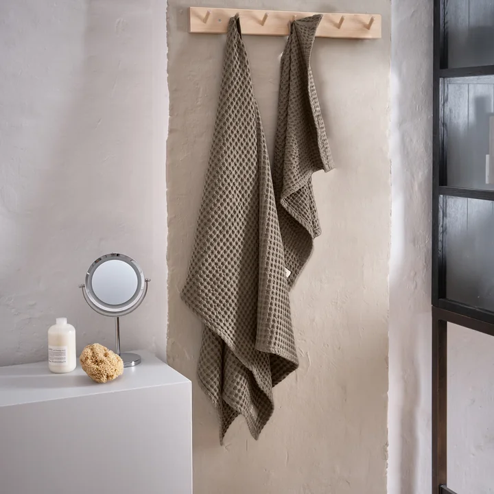 The Organic Company - Big Waffle Handdoek, Geschenkset, klei