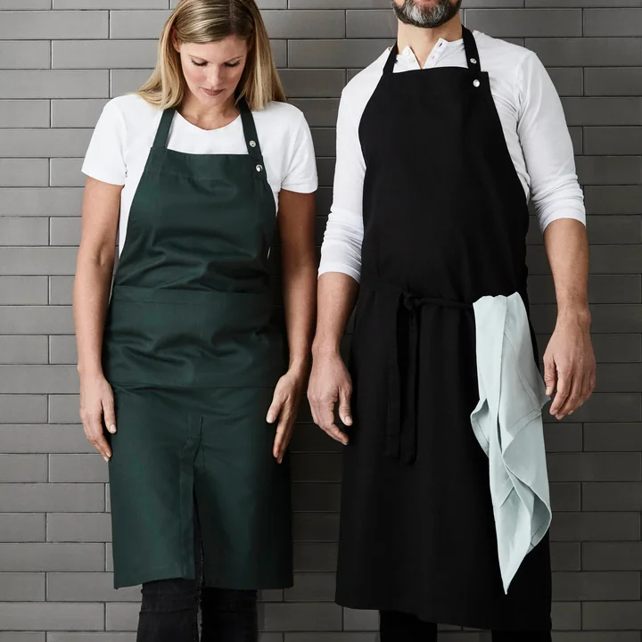 The Organic Company - Schort met zak, donkergroen