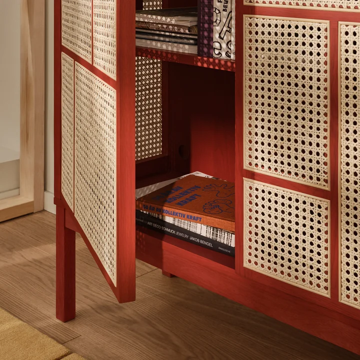 Design House Stockholm - Air Sideboard met benen, rood