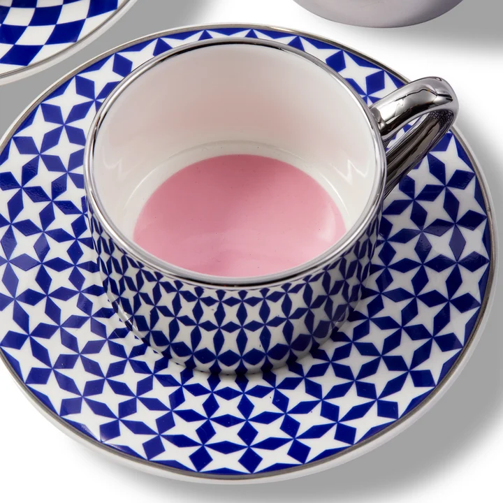 POLSPOTTEN - Aunty serie, espressokopje met schotel, veelkleurig