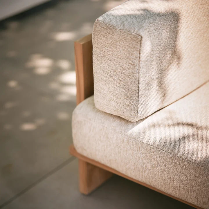 HKliving - Teakhouten loungebank voor buiten, naturel